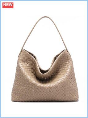Woven Vegan Leather Tote Bag Satchel Crossbody Purse Women